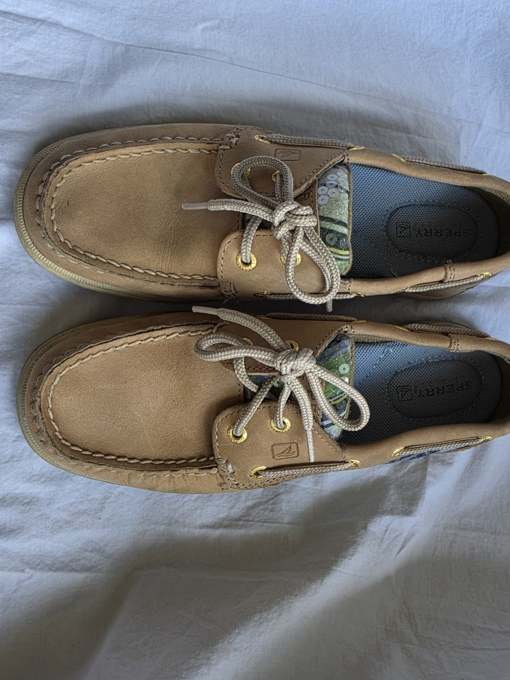 Sperry Tan Leather Boat Shoes